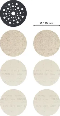 Produktbild von EXPERT M480 Schleifnetz Starter Set, Schleiftellerschoner, 125mm, K80-180, 7tlg.