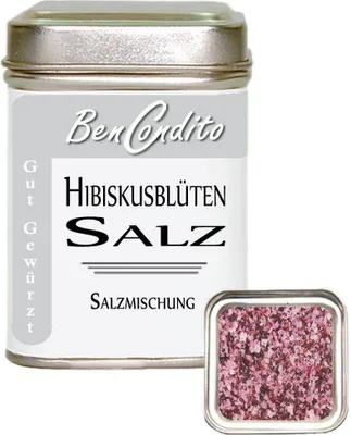 Produktbild von Meersalz mit Hibiskusblüten