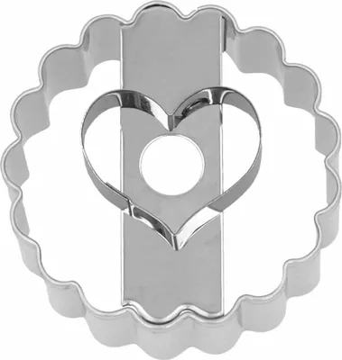 Produktbild von Birkmann Ausstechform Linzer Herz, Ausstecher, Plätzchenform, Keks, Plätzchen, Edelstahl, 5 cm, 199927