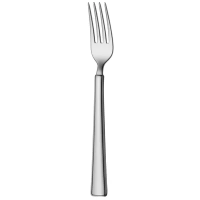 A single silver fork is shown against a white background.