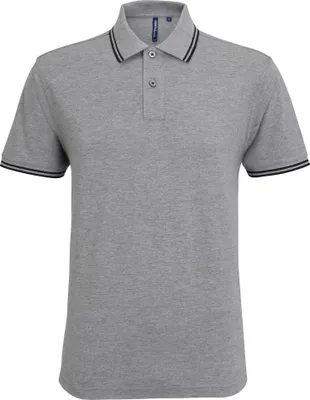 Produktbild von Asquith & Fox Herren Polo-Shirt, kurzärmlig RW4809 (M) (Grau/Schwarz)