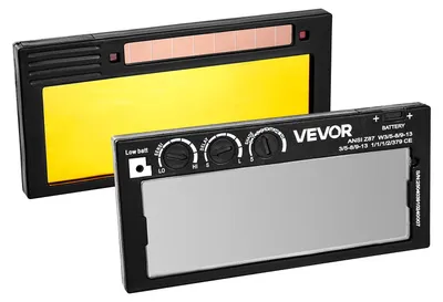 Immagine prodotto di Lente per saldatura VEVOR 108 x 51 mm, colore reale, tinta regolabile da 5 a 13, occhiali di sicurezza con doppio sensore d'arco, compatibili con la maggior parte dei caschi per saldatura per applicazioni TIG, MIG, MMA