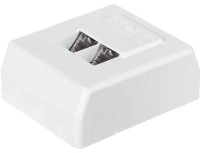Image de Prise murale complète 2 prises RJ45, 8P8C, FTP, Cat6, Netrack