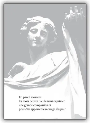 Produktbild von 4x Beistehende Engel Trauerkarte: En pareil moment les mots…