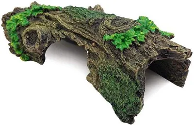 Produktbild von Ibenzoa® Aquariumdekoration aus sicherem Harz – Baumhöhle, handbemalt, 17 x 9 x 5 cm, für Fische & Garnelen, Süß- und Meerwasser