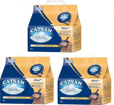 Produktbild von Catsan Katzenstreu Ultra plus (3 x 5 l)
