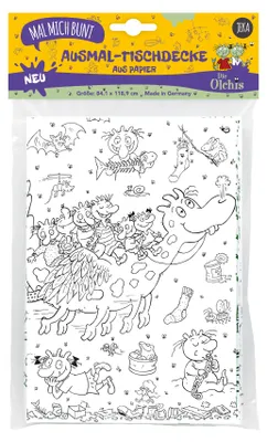 Produktbild von Ausmal-Tischdecke aus Papier Motiv: Die Olchies