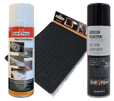 Produktbild von Grillfürst Premium Pflege-Set Besteckablage, Trennspray & Schaumreiniger