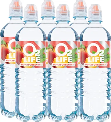 Produktbild von O2life Pfirsich-Grüntee-Kappe - 6x 750ml