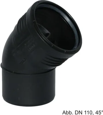 Produktbild von Geberit Silent-PP Bogen mit 1 Muffe, DN 75-45°