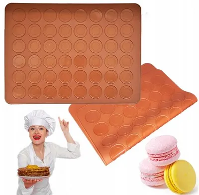 Produktbild von Eurobatt Silikonmatte für Makronen & Kekse 48 Mulden