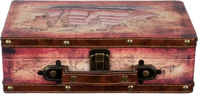 Produktbild von Truhe Kiste SJ1280 Schiff Kofferdesign Holztruhe Schatzkiste Geschenkbox, Größe:Größe M (26cm B x 15cm T x 8cm H )