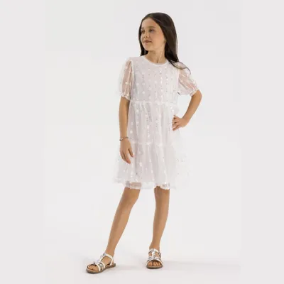 Produktbild von Minoti Kleid Weiß Gr. 104 für Mädchen