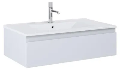 Imagen del producto de OLTENS, mueble bajo lavabo con lavabo, 81 x 25,4 cm, con 1 cajón