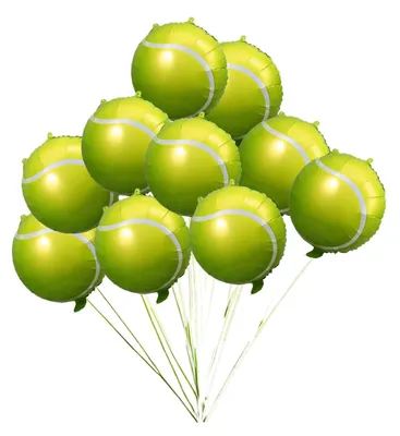 Imagen del producto de Globos de tenis, 10 unidades, 45 cm, color verde, para eventos deportivos