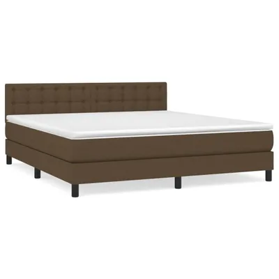 Produktbild von Boxspringbett mit Matratze Dunkelbraun 180x200 cm Stoff