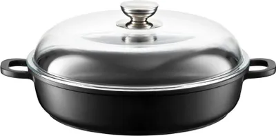 Produktbild von AMBITION Bratpfanne Ø 24 cm Antihaftbeschichtet Pfanne mit Deckel Schwarz Magnat