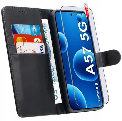Zdjęcie produktu dla ETUI z klapką do Samsung A57 5G Zamykane Magnetyczne + SZKŁO