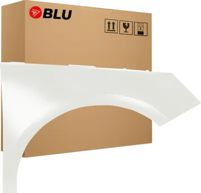 Immagine prodotto di BLU Parafango compatibile con Audi A1 8X LY9K Destra Weiss AmalfiWeiss | 2000-2003 | Anteriore | Verniciato | Pronto per il montaggio | Acciaio