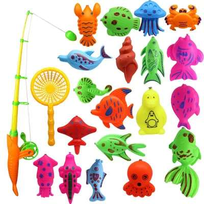 Produktbild von Magnetisches Angelspielzeug-Set, Baby-Badespielzeug, Spiele, Badewanne für Kinder