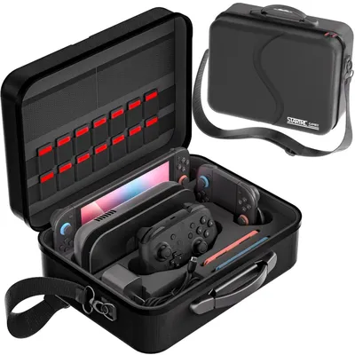 Immagine prodotto di Per Nintendo Switch 2 Custodia da trasporto Borsa multifunzionale Nero