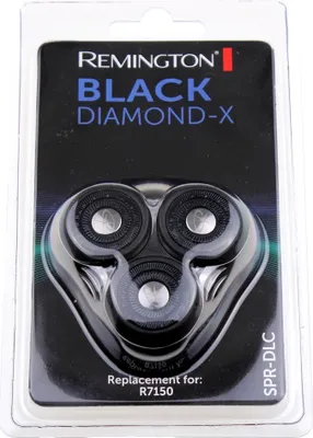 Product packaging for electric shaver replacement heads.