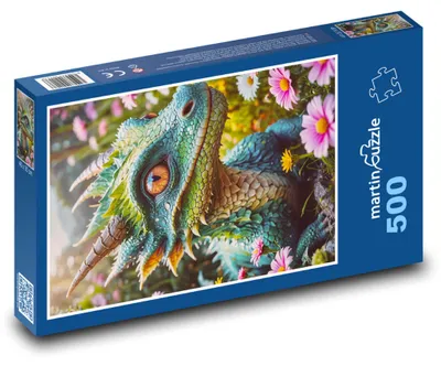 Obrázek produktu pro martinpuzzle - Puzzle 500 - Drak v květinách