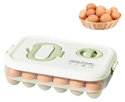 Obrázok produktu pre Organizér na vajíčka – plastový, na 24 vajíčok – vhodný do chladničky a kuchyne