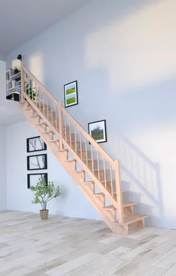 Obrázek produktu pro Schodiště Pertura Atanas Lepené dřevo buk bez podstupnic buk rovné 100 cm 13/14