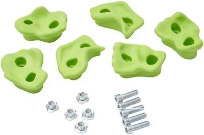 Produktbild von Famanu Klimsteine Set - 5 vielseitige Klimgrepen - Lindgrün