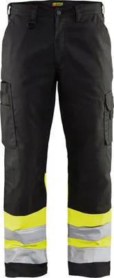 Produktbild von Blakläder® High Vis Arbeitshose Mittelgrau/High Vis 1564 1811 in div. Farben, Farbe:schwarz/gelb, Größe:D100 (D25)