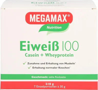 Immagine prodotto di MEGAMAX Nutrition Proteine 100 in polvere gusto vaniglia, 210 g di polvere