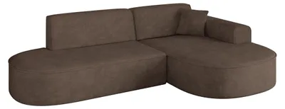 Produktbild von ALTDECOR Ecksofa in L-Form MARI-L1 - 243x171x79,5 cm Braun - Corner Sofa Bett Eckcouch Couch Wohnlandschaft Cauchsofa
