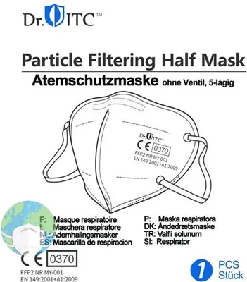 Produktbild von Respirátorová maska FFP2 biela 34675