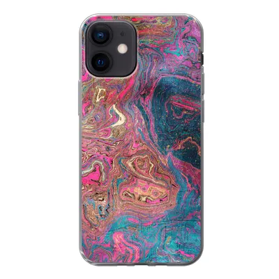 Produktbild von MuchoWow® Handyhülle Schutzhülle Hülle für iPhone 12 Marmor - Farbe - Gussformen Silikon Softcase Handy Hülle - Schutzhülle