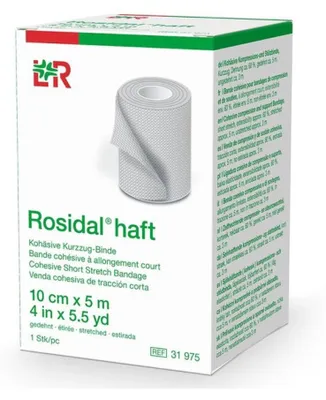 Produktbild von Rosidal haft kohäsive Kurzzugbinde 10 cm x 5 m steril, 6 St. Binde