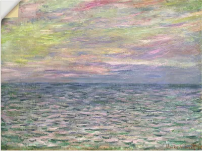 Produktbild von ARTland Wandbild, selbstklebend Sonnenuntergang über dem Meer Pourville Größe: 40x30 cm