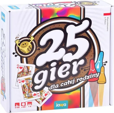 Produktbild von Zestaw 25 gier planszowych i karcianych dla całej rodziny