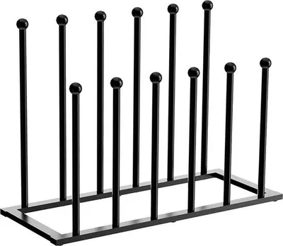 Image de Unyqoos® Support de chaussures et bottes autoportant, en métal noir, avec 12 barres longues, capacité pour 6 paires, dimensions 28,74 x 9,84 x 17,5, idéal pour l'entrée, le placard ou l'extérieur