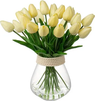 Productafbeelding van Famanu Kunsttulpen, realistisch ogenschijnlijk, - 20 stuks, 34 cm, voor decoratie