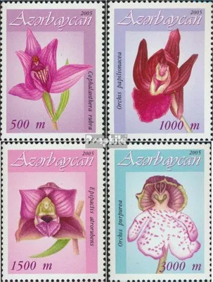 Produktbild von Briefmarken Aserbaidschan 2005 Mi 602-605 (kompl.Ausg.) postfrisch Orchideen