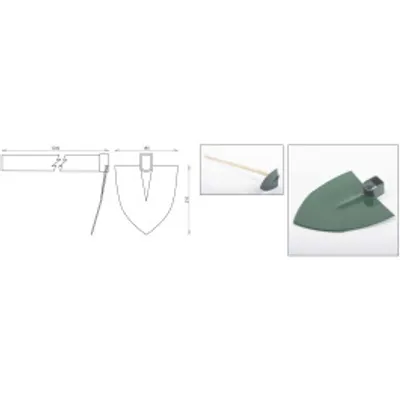 Obrázek produktu pro motyka špičatá, velká 0,60kg, 185mm s násadou 120cm