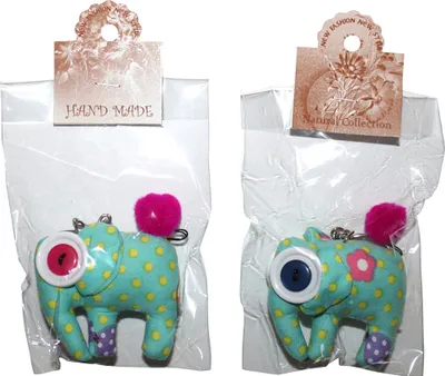 Produktbild von Tier-Anhänger mit Knopfaugen - Elefant 11 - Tierpüppchen