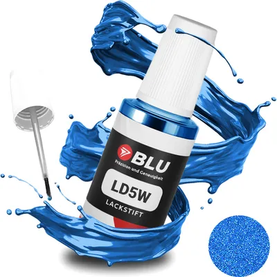 Produktbild von BLU Auto Lackstift Blau kompatibel für Volkswagen LD5W Malibu Blue | Auto Lack Reparatur Ausbesserungslack