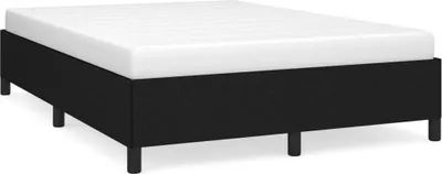 Image de Cadre de lit sans matelas noir 140x200 cm tissu