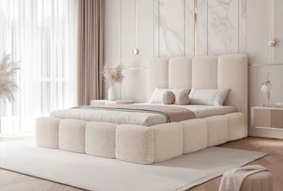 Produktbild von FURMEB24 Polsterbett MARO - 160 x 200 cm - CREME