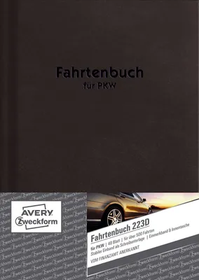 Image de Avery Zweckform® 223D 223D Carnet de route - A5, justificatif fiscal de kilométrage, 48 feuilles, blanc