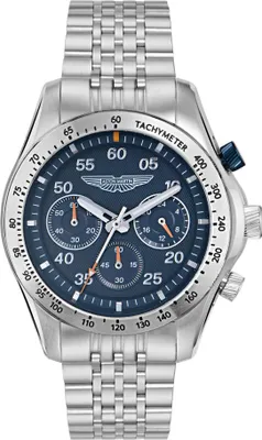 Produktbild von Aston Martin Herren Chronograph AML Thrill MTRS1F503 Edelstahl Blau 42 mm