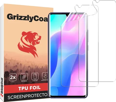 Produktbild von GrizzlyCoat Xiaomi Mi Note 10 Lite Hydrogel TPU Displayschutz - Hüllenfreundlich + Applikator (2er Pack)