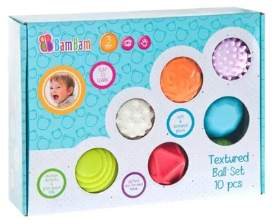 Produktbild von Set sensorisches Spielzeug, weiche Bälle 6m+, 10 Stück BamBam